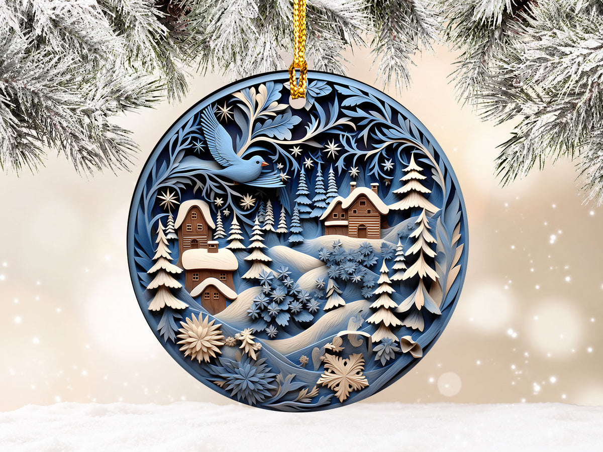 Christmas Ornament 2026, Charming Christmas Village Ornament, Holiday Gift, Winter Keepsake, Xmas Tree Decoration