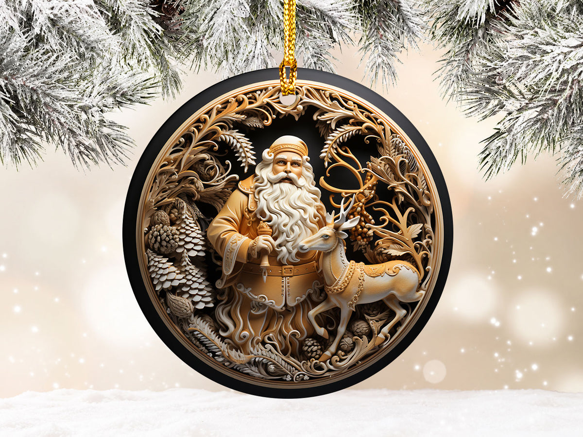 Old World Santa Ornament, Vintage Christmas Decor, Santa Claus Tree Ornament, Holiday Keepsake, Christmas Gift