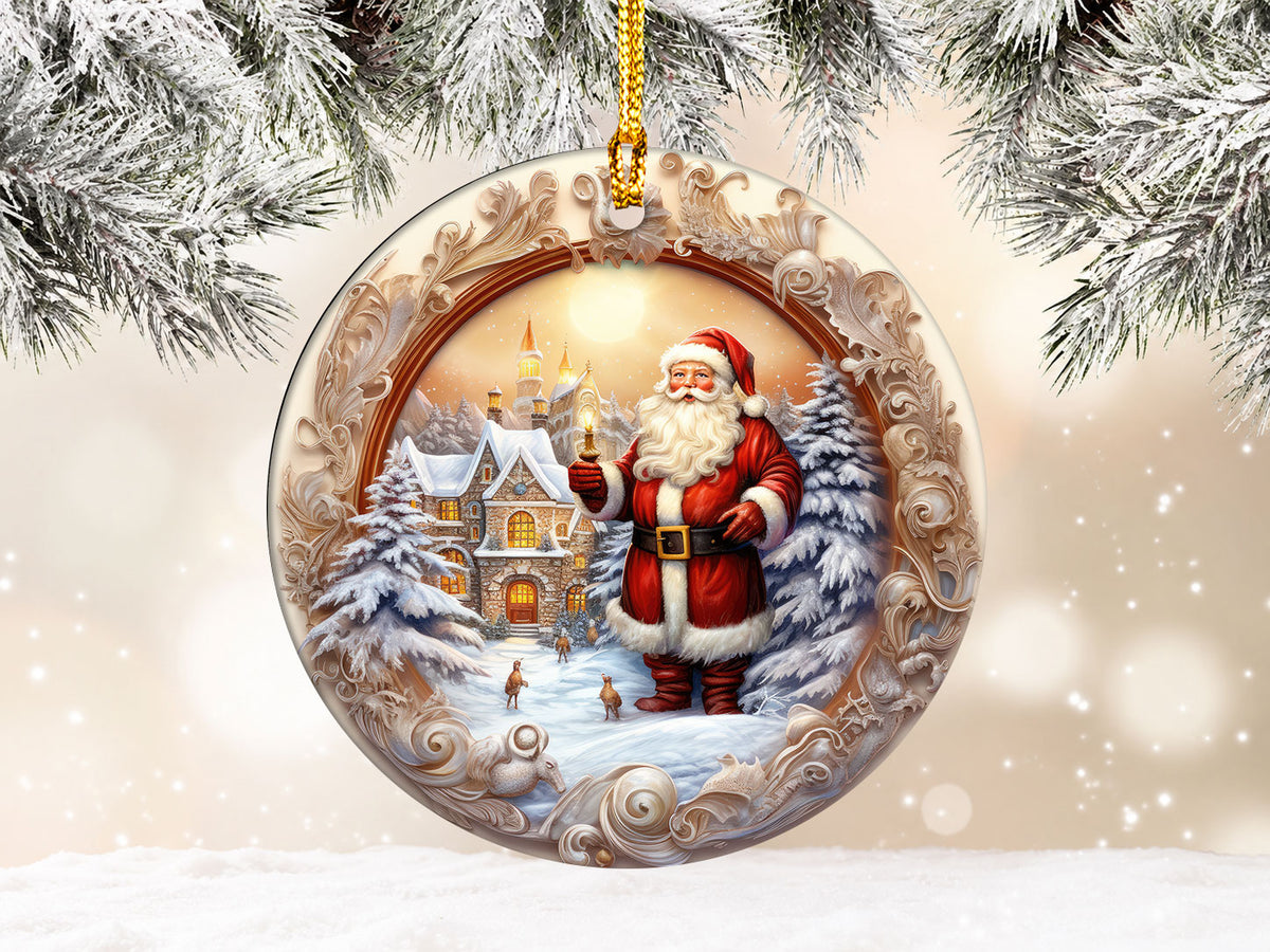 Santa Claus Christmas Ornament 2026, Vintage Santa Keepsake Ornament, Christmas Tree Decoration, Holiday Gift For Family