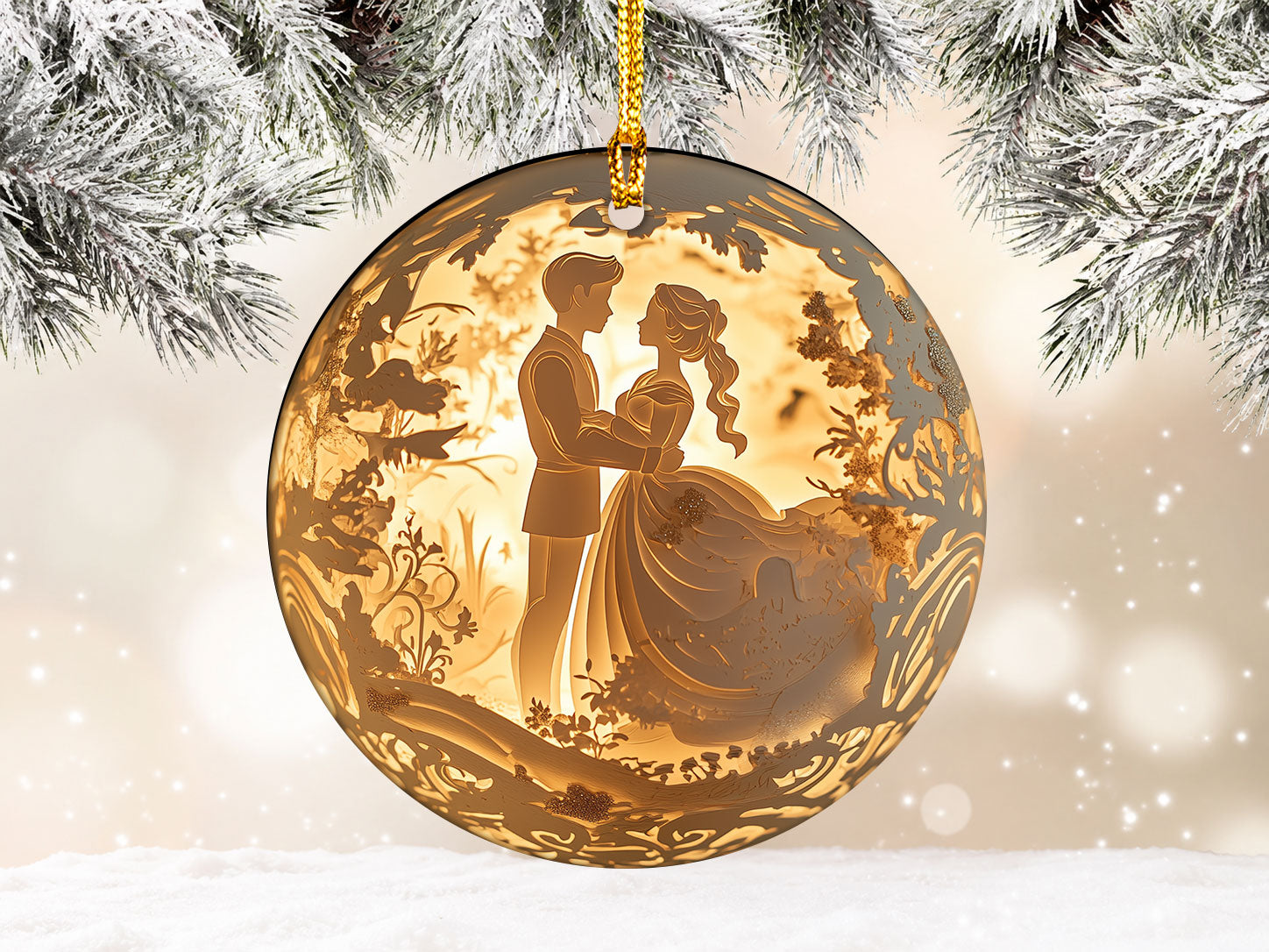 2026 Romantic Couple Christmas Ornament, Love Keepsake Ornament, Wedding Christmas Gift, Anniversary Tree Decor