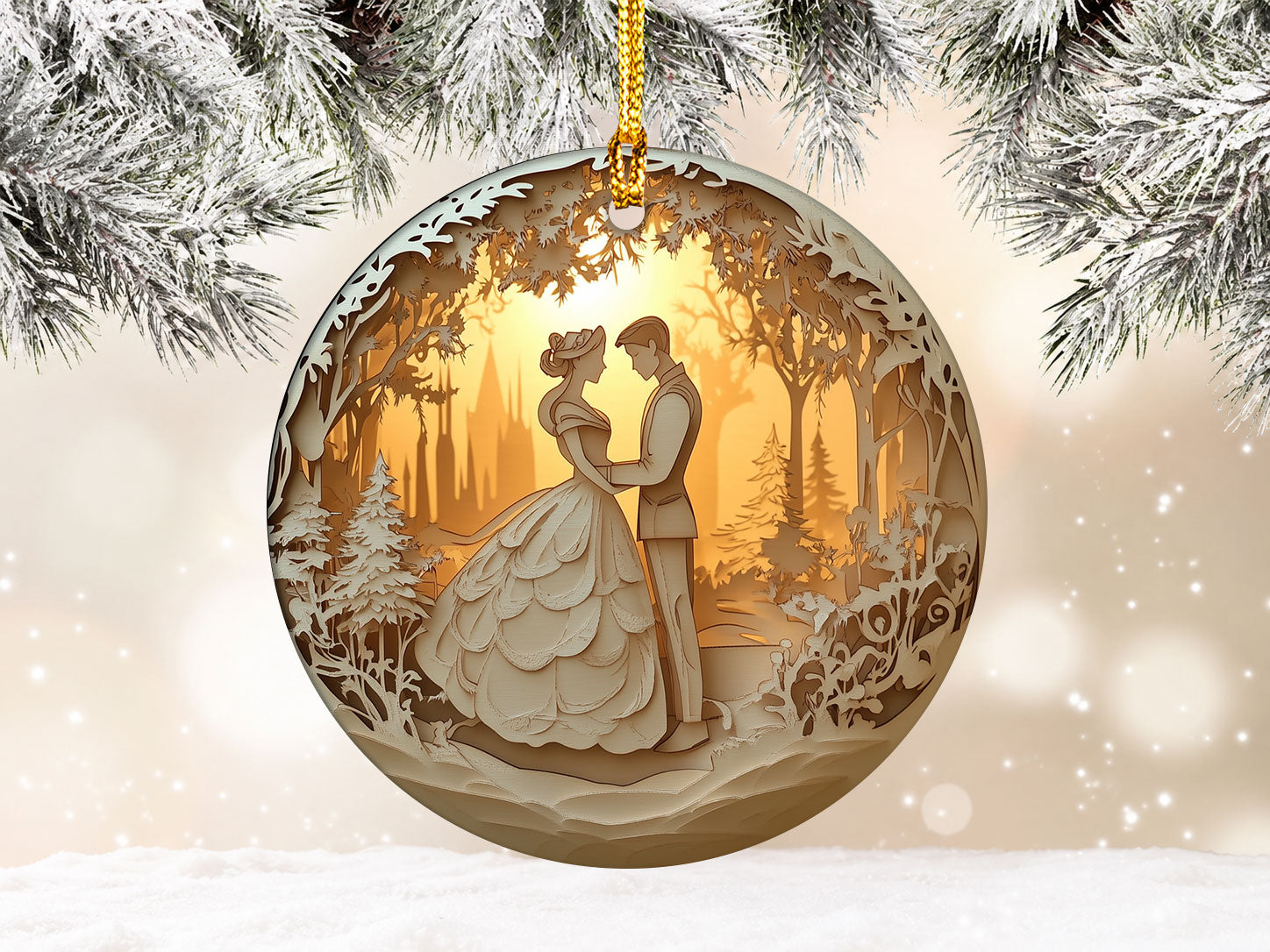 Wedding Couple Ornament 2026, Romantic Christmas Ornament, Newlywed Keepsake, Christmas Gift for Couples