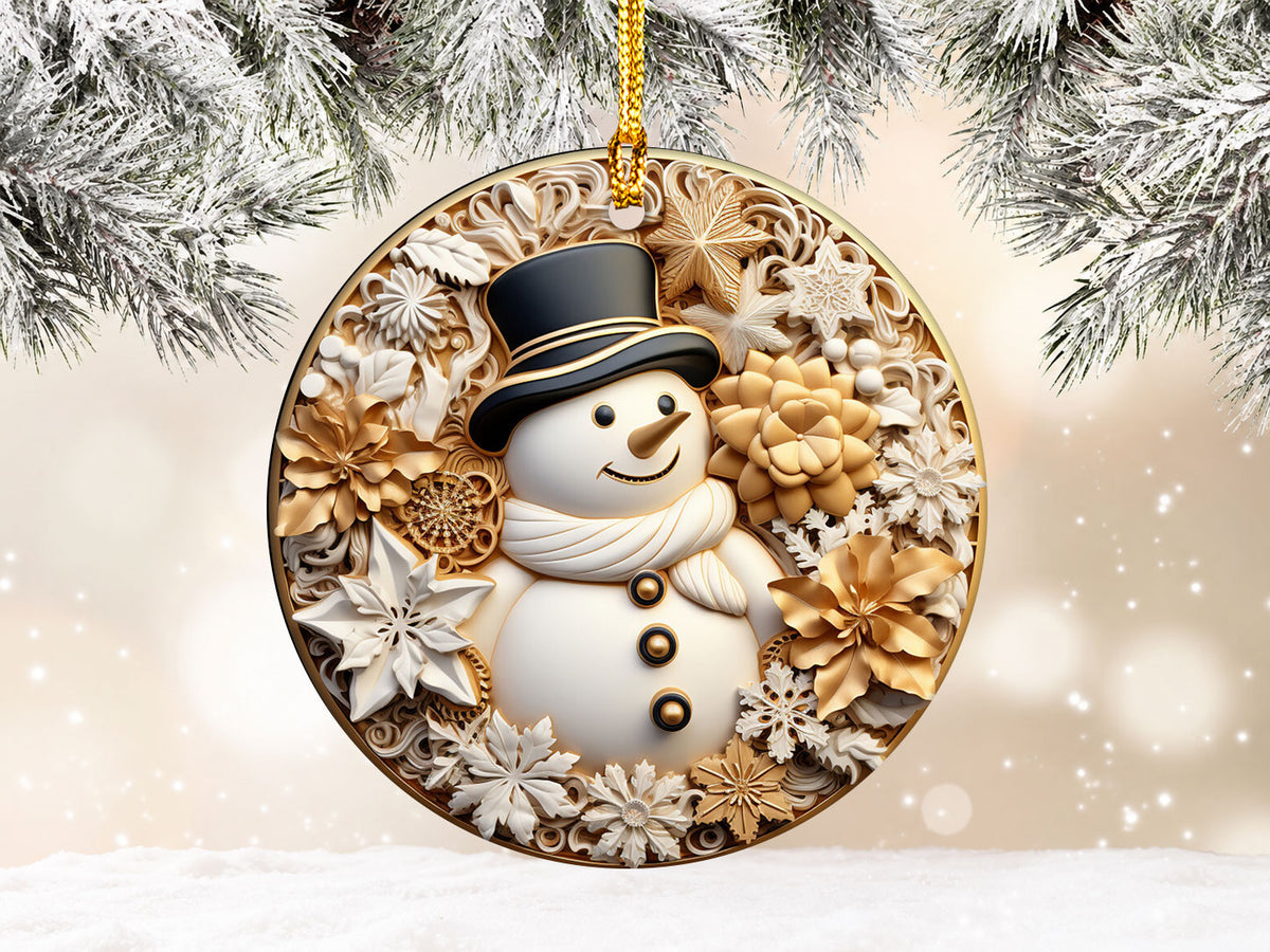 Snowman Holiday Ornament 2026, Christmas Tree Keepsake, Winter Christmas Decoration