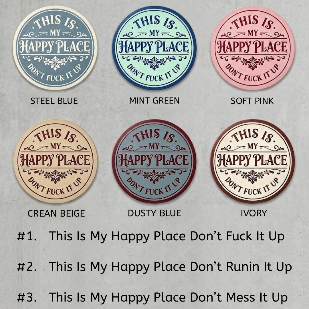 This Is My Happy Place Metal Sign, Patio Garden Sign, Gift For Garden Lover